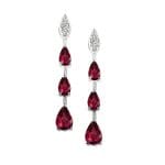 Red ruby ​​earrings