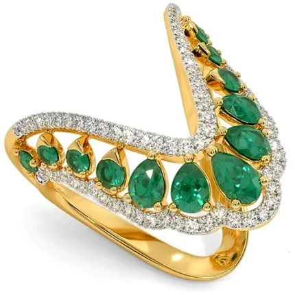 Women's emerald ring