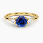 women's gold ring with sapphire jewel and brilliant model rgf1865
