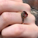 Women's ring, red ruby ​​and brilliant cut diamond: model rgf1816 - Image 4