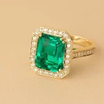Women's emerald ring