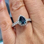 Modern Elegance with a Pear-Shaped Sapphire model: rgf1853