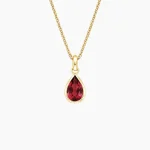 Women's emerald necklace with red ruby with brilliant-cut diamonds and 18 carat gold - 7.11 grams - code: ndf1356