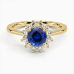 women's gold ring with sapphire,brilliant diamonds Model: rgf1841