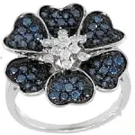 Gold and jewelry ring with  flower design: model rgf1520