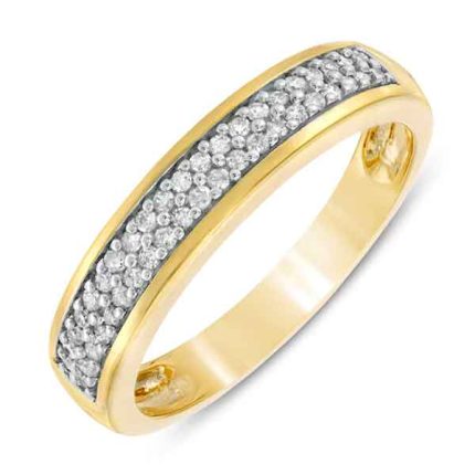 Men's Minimal Diamond Gold Ring WRGM1307 | Luxe Elegance