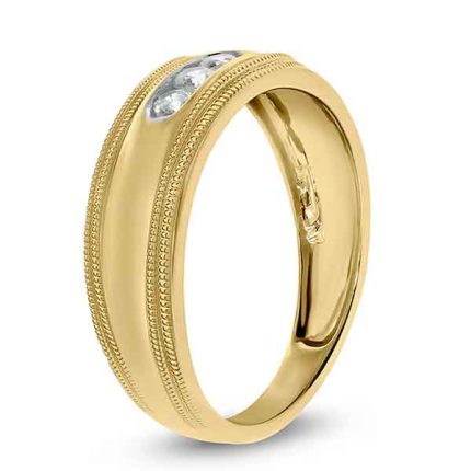 Men's Elegant Diamond Gold Ring WRGM1305 | Luxe Elegance