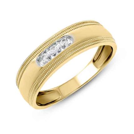 Men's Elegant Diamond Gold Ring WRGM1305 | Luxe Elegance