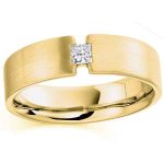 Men's Solitaire Diamond Gold Ring WRGM1303 | Luxe Elegance