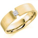 Men's Solitaire Diamond Gold Ring WRGM1303 | Luxe Elegance
