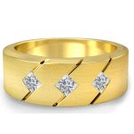 Men's Bold Diamond Gold Ring WRGM1293 | Luxe Elegance