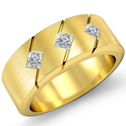 Men's Bold Diamond Gold Ring WRGM1293 | Luxe Elegance