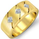 Men's Bold Diamond Gold Ring WRGM1293 | Luxe Elegance