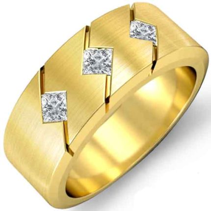 Men's Bold Diamond Gold Ring WRGM1293 | Luxe Elegance