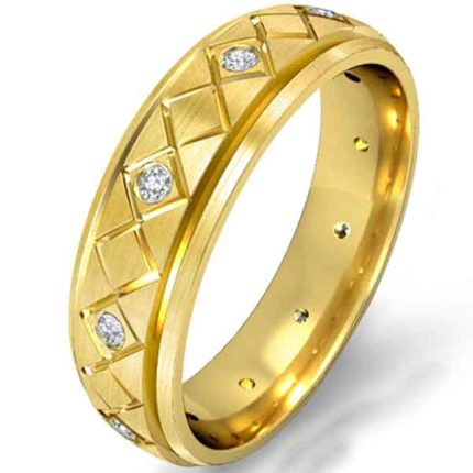Men's Luxe Diamond Gold Ring WRGM1289 | Luxe Elegance