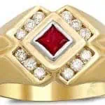 Mens Regal Ruby Ring RGM17170 | 18K Gold Luxury