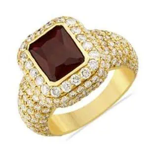 Mens Vibrant Ruby Ring RGM1548 | 18K Gold Shine