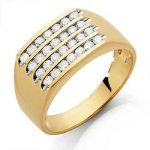 Mens Dazzling Gold Ring 02