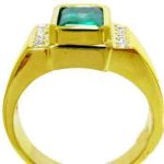 Men's Gold Emerald Ring RGM1591 | Timeless Luxury