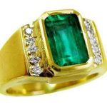 Men's Gold Emerald Ring RGM1591 | Timeless Luxury