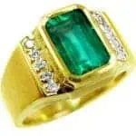 Men's Gold Emerald Ring RGM1591 | Timeless Luxury