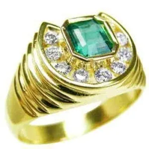 Men's Yellow Gold Horseshoe Ring RGM1539