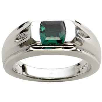 Men's Gold Emerald Jewel Ring RGM1500 | Luxe Elegance