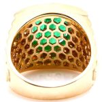 Mens 18K Gold Ring Emerald Diamond RGM17172