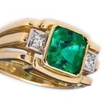 Men's Gold Princess Emerald Ring RGM1447 | Luxe Elegance