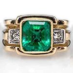 Men's Gold Princess Emerald Ring RGM1447 | Luxe Elegance