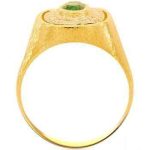 Men's Gold Emerald Brilliance Ring RGM1434 | Luxe Elegance