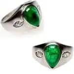 Men's Gold Marquise Emerald Ring RGM1401 | Luxe Elegance