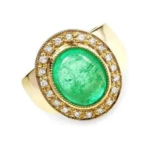 Men's Gold Colombian Emerald Ring RGM1331 | Luxe Elegance