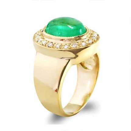 Men's Gold Colombian Emerald Ring RGM1331 | Luxe Elegance