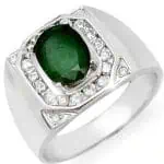 Men's Regal Emerald Gold Ring RGM1313 | Luxe Elegance
