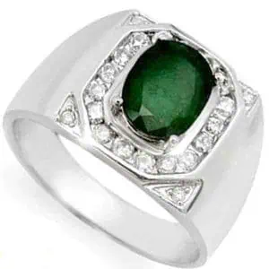Men's Regal Emerald Gold Ring RGM1313 | Luxe Elegance