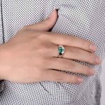 Men's Classic Emerald Gold Ring | Luxe Elegance
