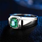 Men's Classic Emerald Gold Ring