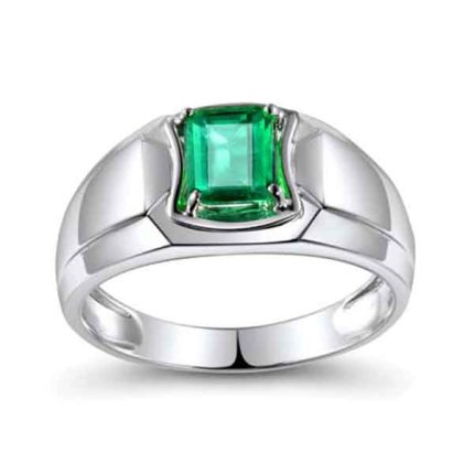 Men's Classic Emerald Gold Ring