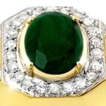Men's Refined Emerald Gold Ring RGM1306 | Luxe Elegance