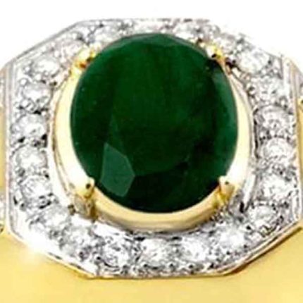 Men's Refined Emerald Gold Ring RGM1306 | Luxe Elegance