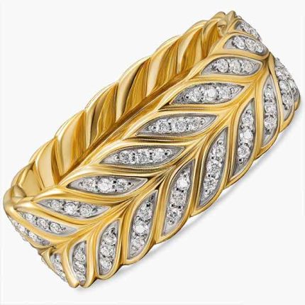 Men's Unique Diamond Gold Ring WRGM1309 | Luxe Elegance