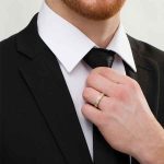 Men's Minimal Diamond Gold Ring WRGM1307 | Luxe Elegance