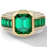 Mens Luxury Emerald Ring RGM17185