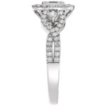 Women's baguette wedding ring, white gold jewelry, baguette-cut diamond and brilliant: Code RDF1157 - Image 3