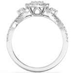 Women's baguette wedding ring, white gold jewelry, baguette-cut diamond and brilliant: Code RDF1157 - Image 5
