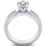 Luxury white gold women's wedding ring RDF1150 - Image 2