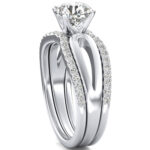 Luxury white gold women's wedding ring RDF1150 - Image 3