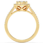 Stylish women's wedding ring model, diamond and baguette jewelry, 18k yellow gold: code RDF1161 - Image 5