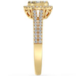 Stylish women's wedding ring model, diamond and baguette jewelry, 18k yellow gold: code RDF1161 - Image 4